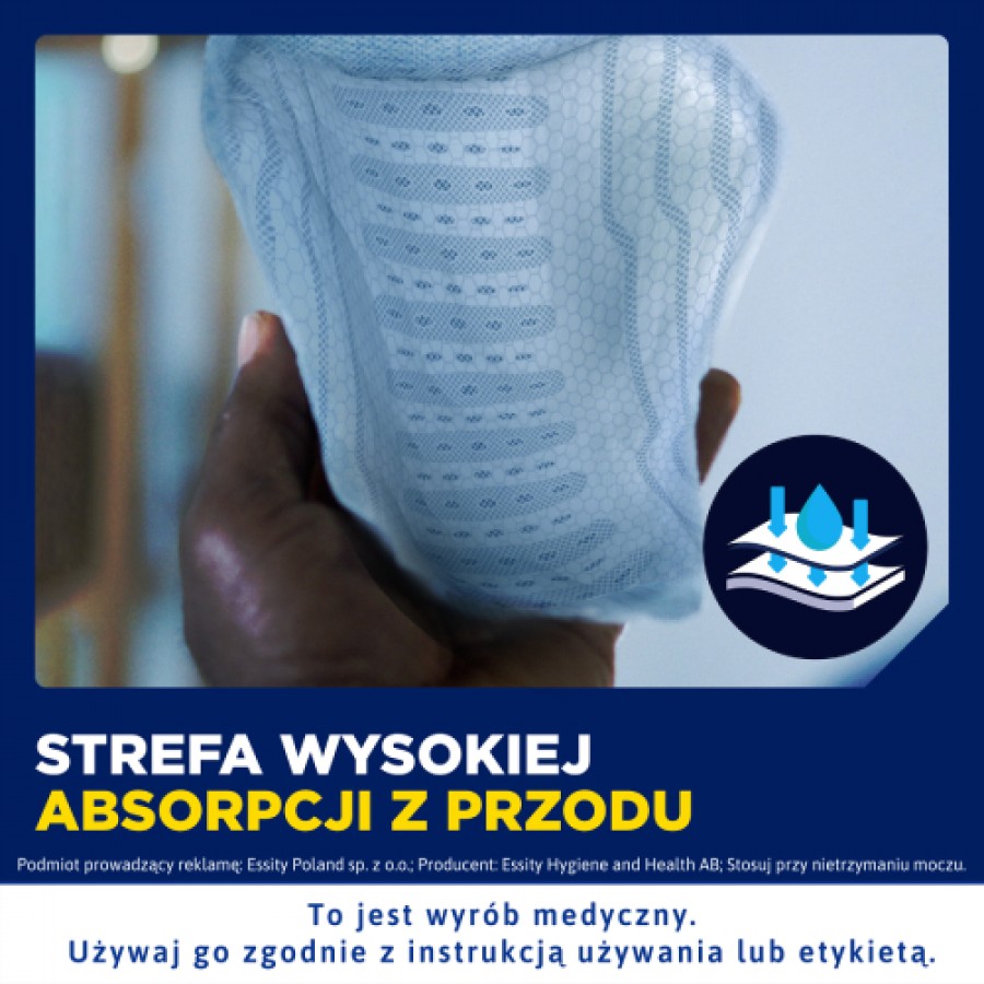 Miniaturka artykułu - #0 TENA MEN Active Fit Level 3, 20 szt. - wkładki na nietrzymanie moczu dla mężczyzn