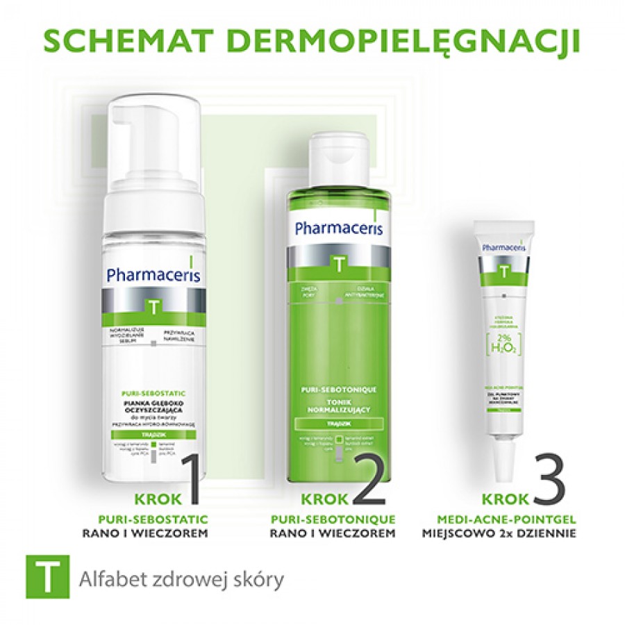 Zdjęcie produktu - 4 Pharmaceris T MEDI ACNE-POINTGEL Żel punktowy, 2% H₂0₂ na miejscowe zmiany mikrozapalne, 10 ml