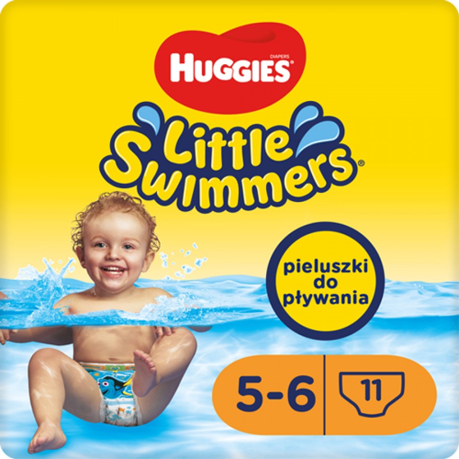 Miniaturka artykułu - #0 Pieluchy do pływania HUGGIES SWIMMERS 5-6 (12-18kg) - 11 sztuk