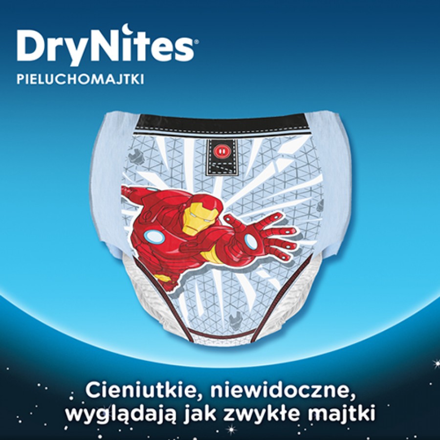 Miniaturka artykułu - #1 HUGGIES DRYNITES BOYS 4-7 LAT (17-30kg) pieluchomajtki, 10 szt.
