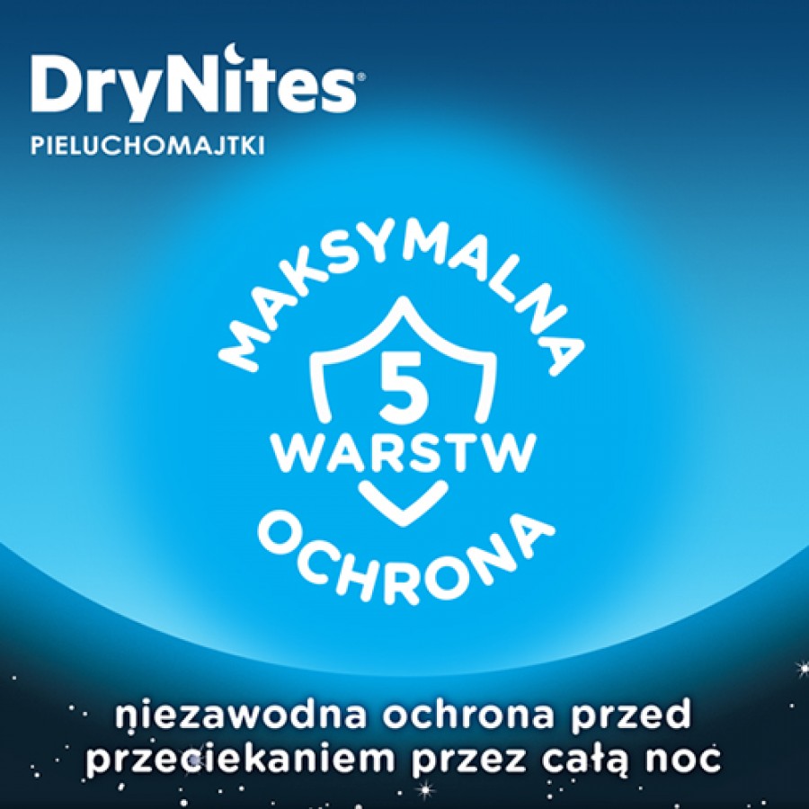 Zdjęcie produktu - 2 HUGGIES DRYNITES BOYS 8-13lat (30-48kg) pieluchomajtki, 9 sztuk
