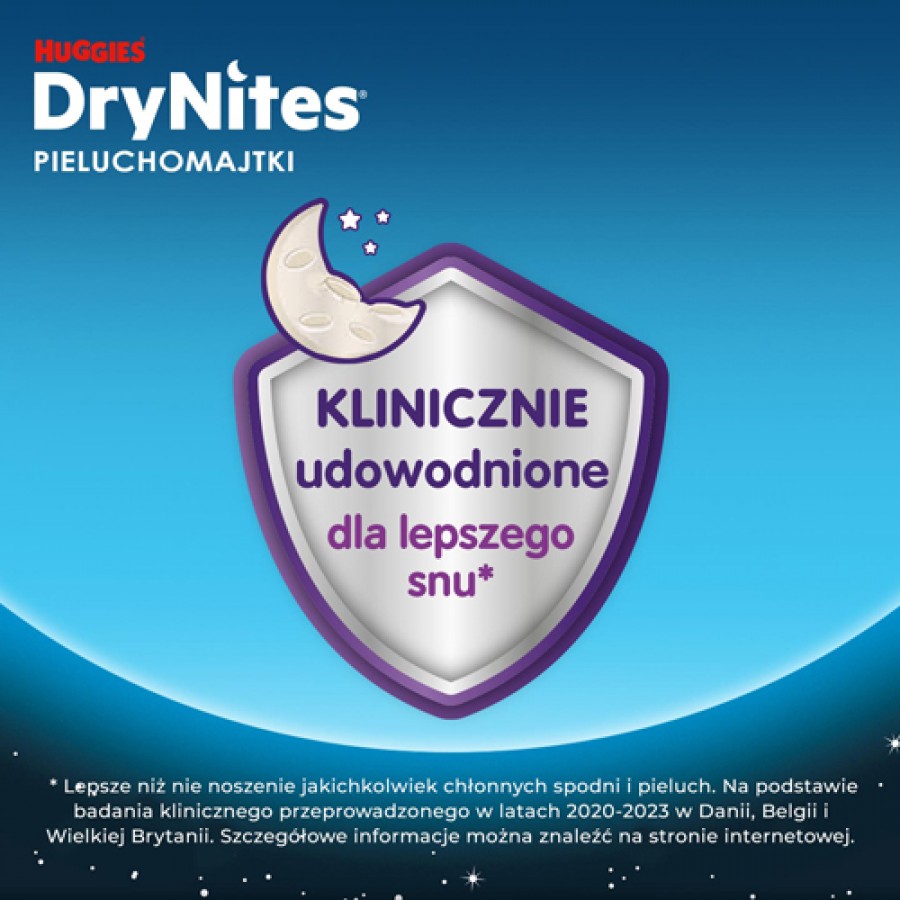 #2 – HUGGIES DRYNITES BOYS 8-13lat (30-48kg) pieluchomajtki, 9 sztuk