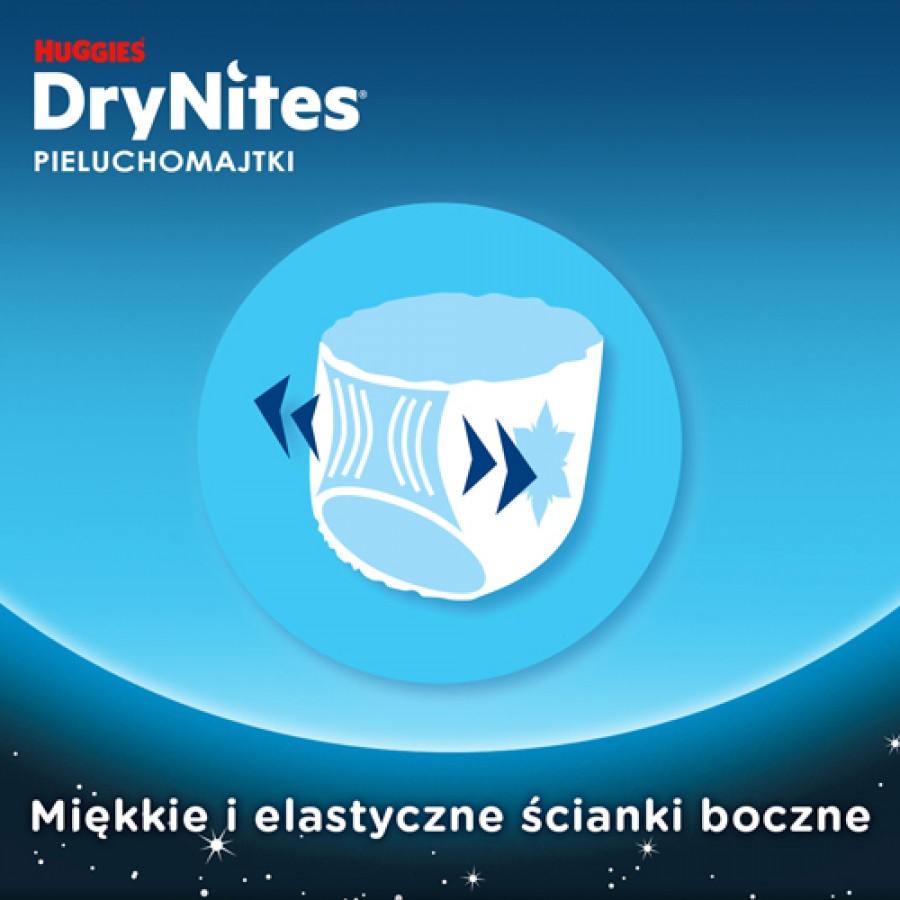 #4 – HUGGIES DRYNITES BOYS 8-13lat (30-48kg) pieluchomajtki, 9 sztuk