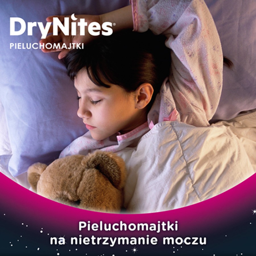 Miniaturka artykułu - #0 HUGGIES DRYNITES GIRLS 8-13 lat (30-48kg) pieluchomajtki, 9 sztuk