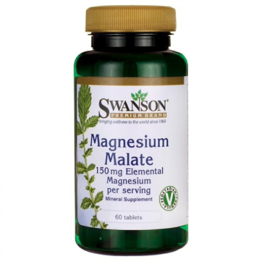 Miniaturka artykułu - #0 SWANSON Jabłczan magnezu Magnesium Malate, 60 kapsułek