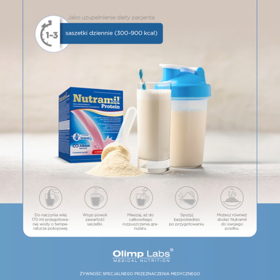 Zdjęcie produktu - 5 Olimp Nutramil Complex Protein truskawka - 6 saszetek