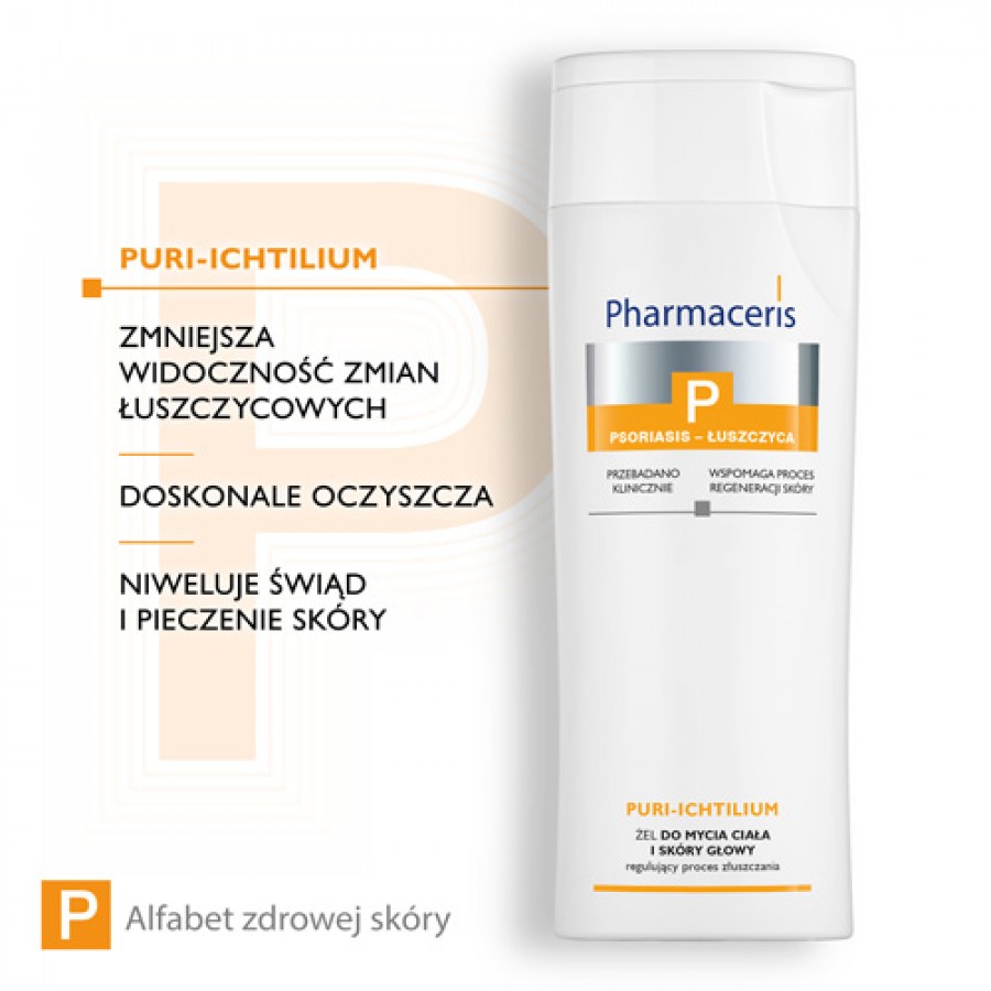 Zdjęcie produktu - 2 PHARMACERIS P Puri-Ichtilium Żel do mycia ciała i sk&oacute;ry głowy, 250ml