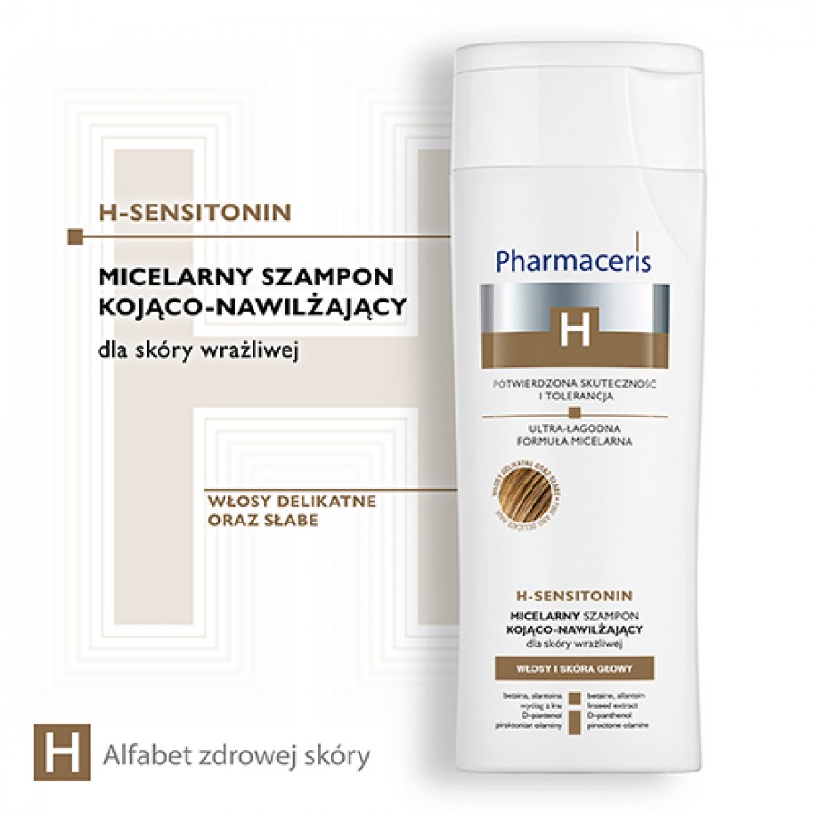 Miniaturka artykułu - #0 Pharmaceris H H-SENSITONIN Micelarny szampon kojąco-nawilżający dla sk&oacute;ry wrażliwej, 250 ml