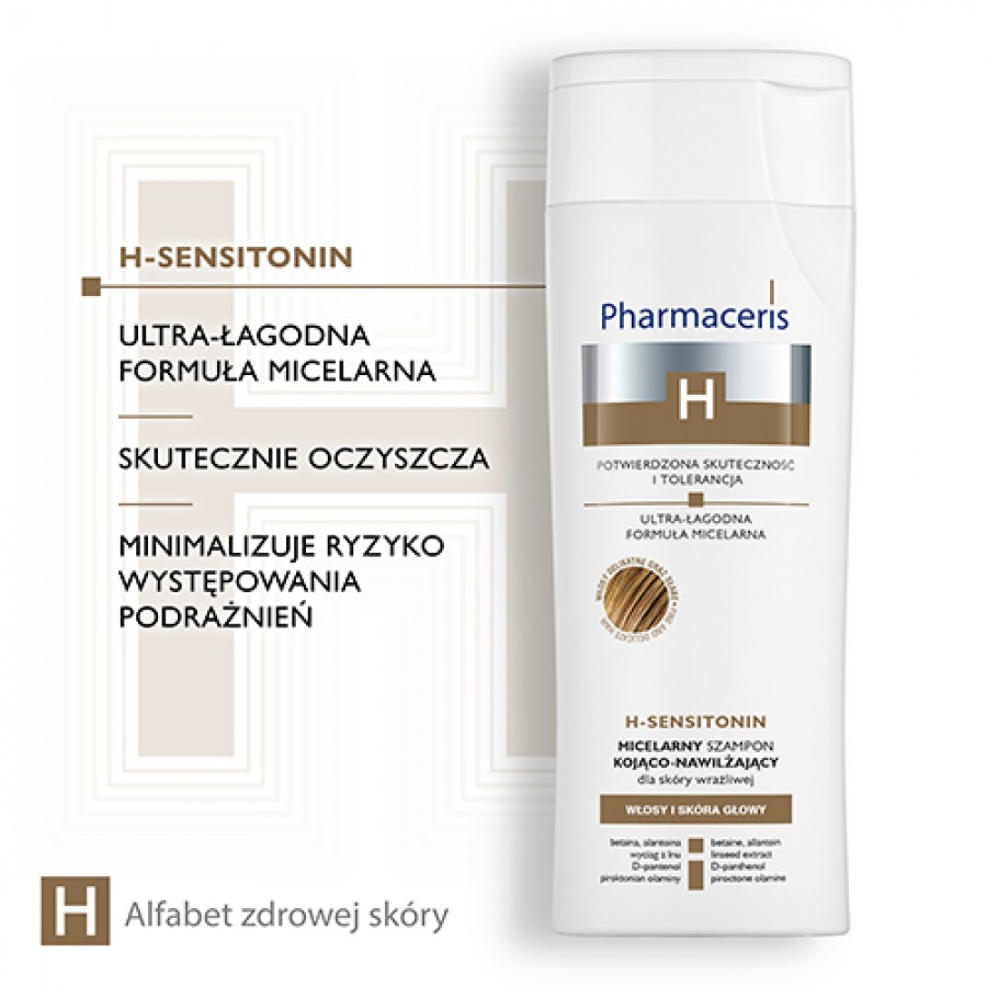 Zdjęcie produktu - 2 Pharmaceris H H-SENSITONIN Micelarny szampon kojąco-nawilżający dla sk&oacute;ry wrażliwej, 250 ml