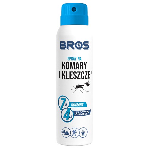 Miniaturka artykułu - #0 BROS Spray na komary i kleszcze, 90ml 