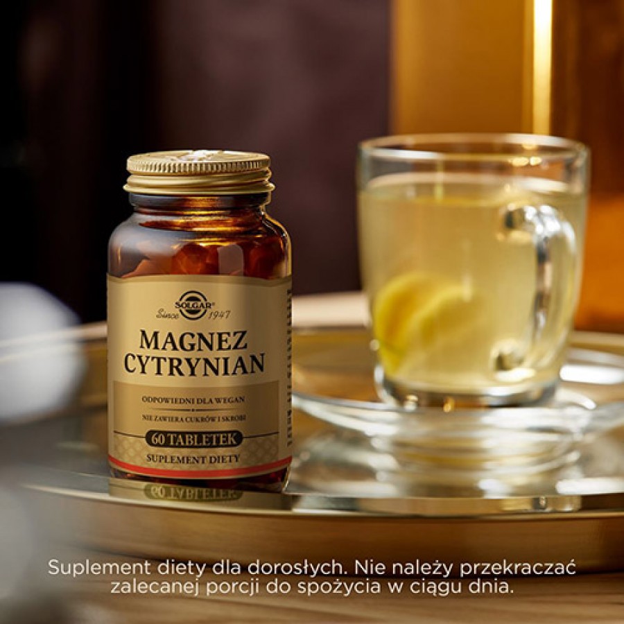 #4 – SOLGAR Magnez cytrynian - 60 tabletek