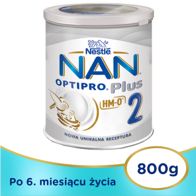 Miniaturka artykułu - #0 NESTLE NAN OPTIPRO PLUS 2 HM-O Mleko modyfikowane dla niemowląt po 6. miesiącu życia, 800g