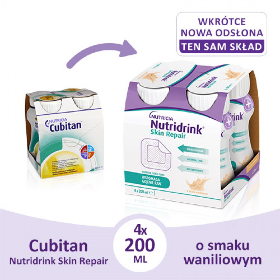 Miniaturka artykułu - #0 Cubitan wanilia, 4x200ml 