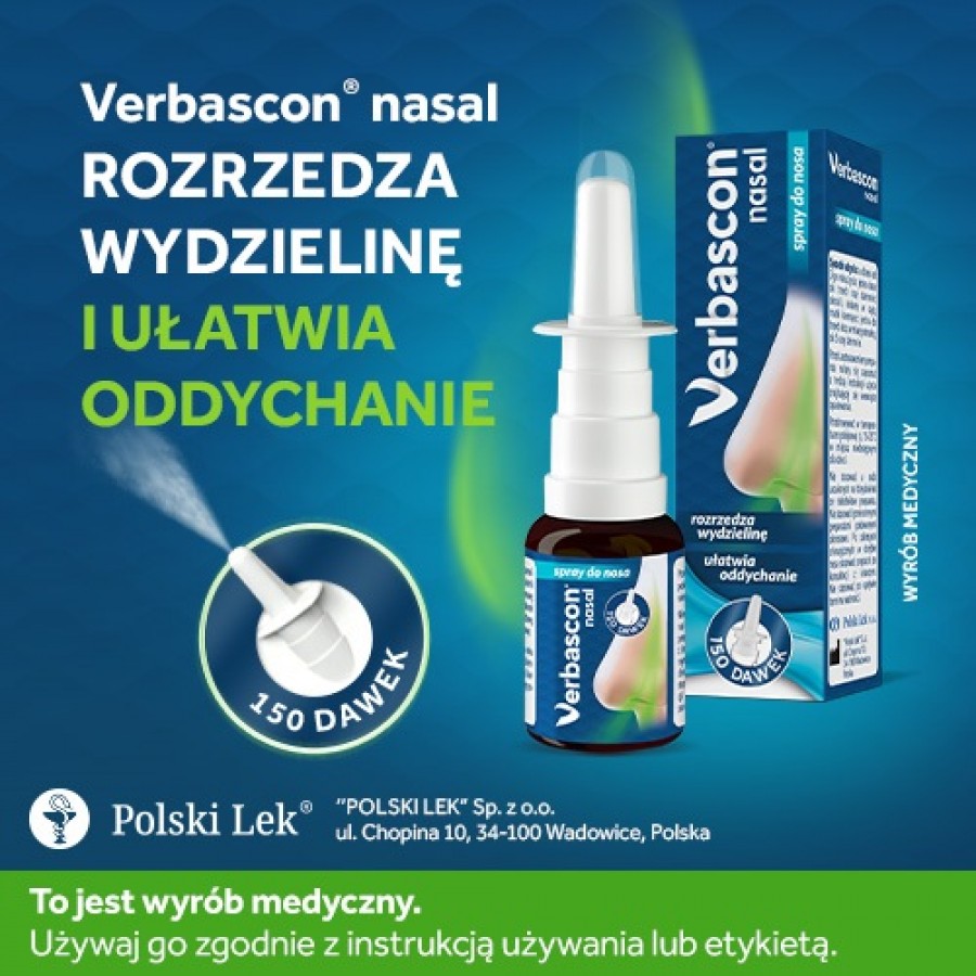 Miniaturka artykułu - #1 Verbascon Katar Spray do nosa - 20 ml