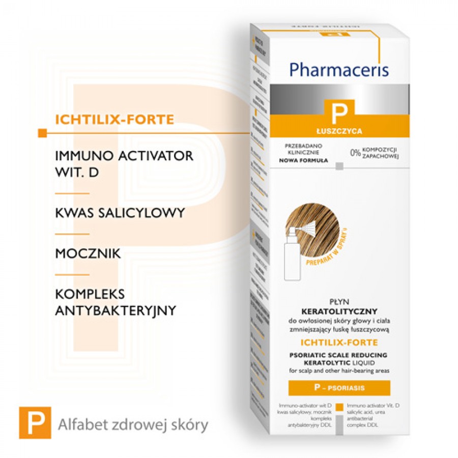 Miniaturka artykułu - #1 PHARMACERIS P ICHTILIX FORTE Płyn keratolityczny, 125ml