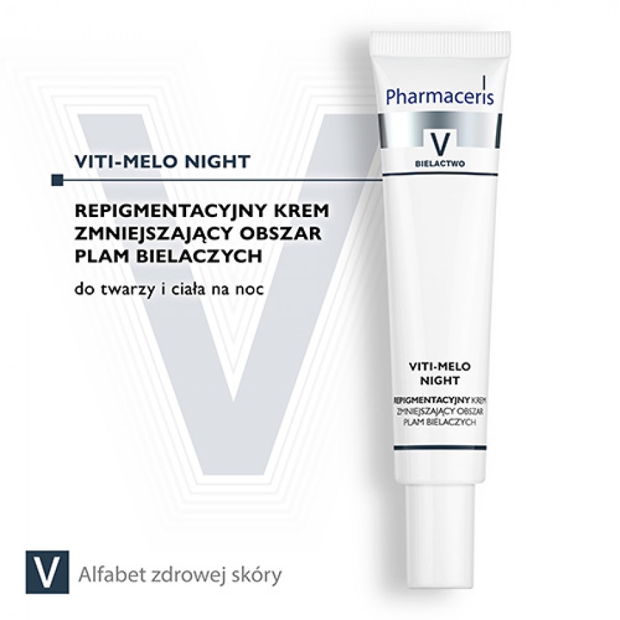 Miniaturka artykułu - #0 PHARMACERIS V VITI-MELO NIGHT Krem repigmentacyjny, 40 ml