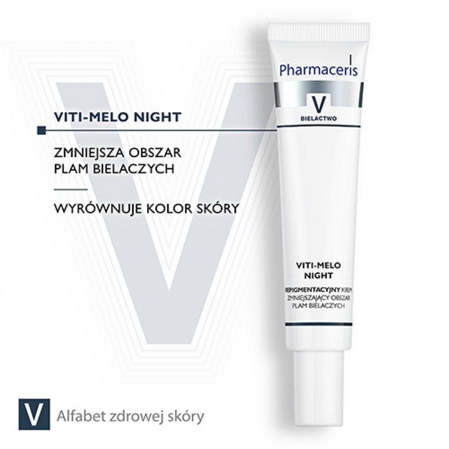 Zdjęcie produktu - 3 PHARMACERIS V VITI-MELO NIGHT Krem repigmentacyjny, 40 ml