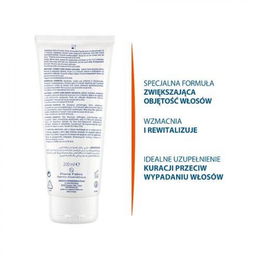 Miniaturka artykułu - #1 DUCRAY ANAPHASE+ Szampon uzupełnienie kuracji przeciw wypadaniu włos&oacute;w, 200ml