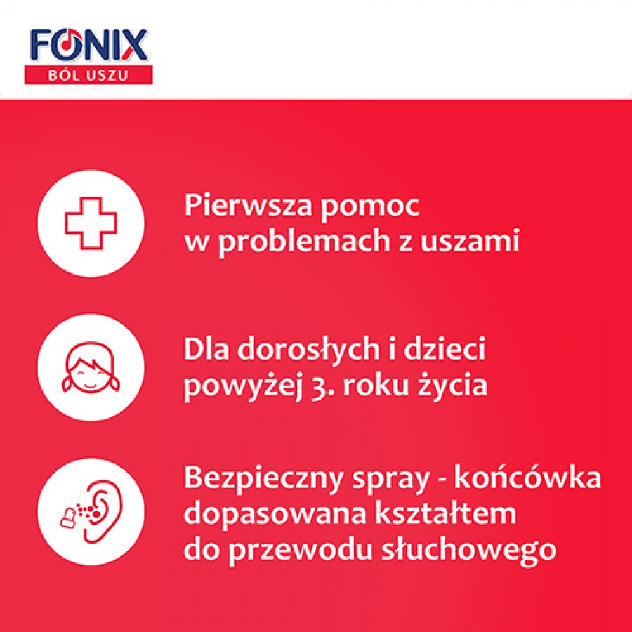 Zdjęcie produktu - 2 Fonix B&oacute;l Uszu Compositum Spray - 15 ml