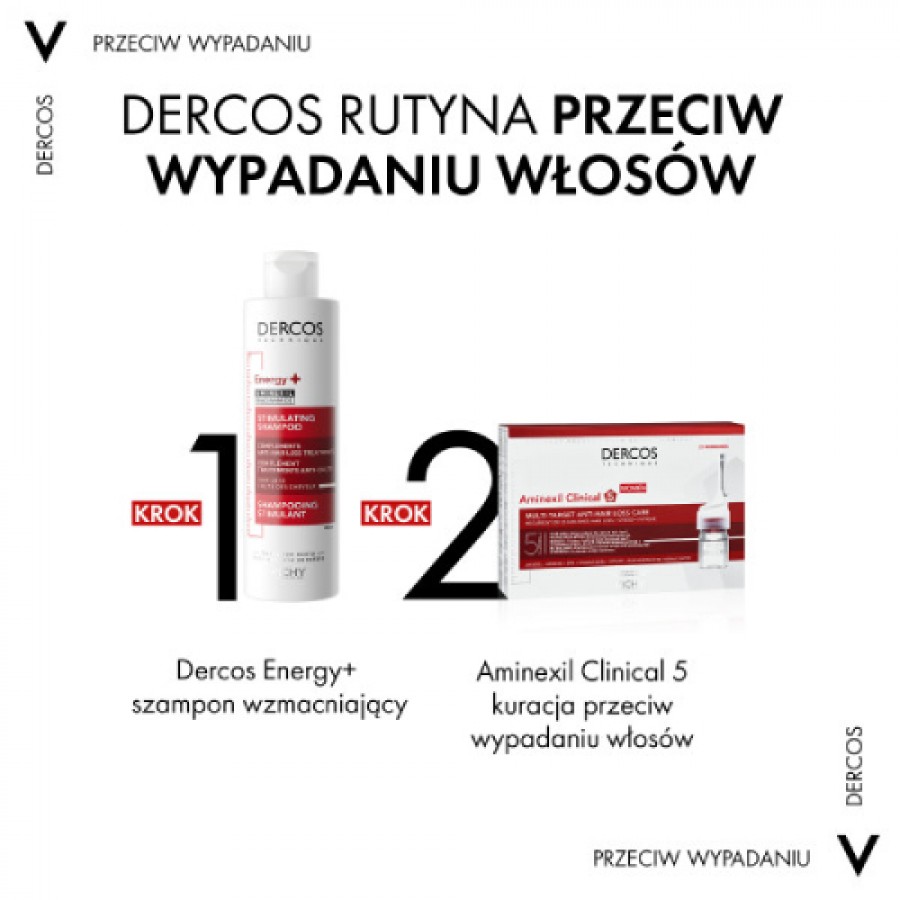 Zdjęcie produktu - 4 Vichy Dercos Aminexil Clinical 5 Kuracja przeciw wypadaniu włos&oacute;w dla kobiet, 21 amp. x 6 ml