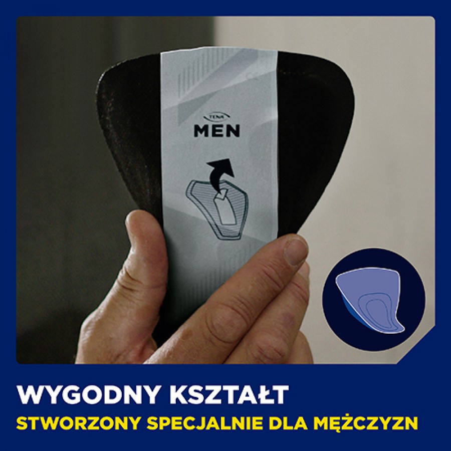 Zdjęcie produktu - 4 TENA MEN Extra Light Wkładki anatomiczne, 14 szt. - wkładki na nietrzymanie moczu dla mężczyzn