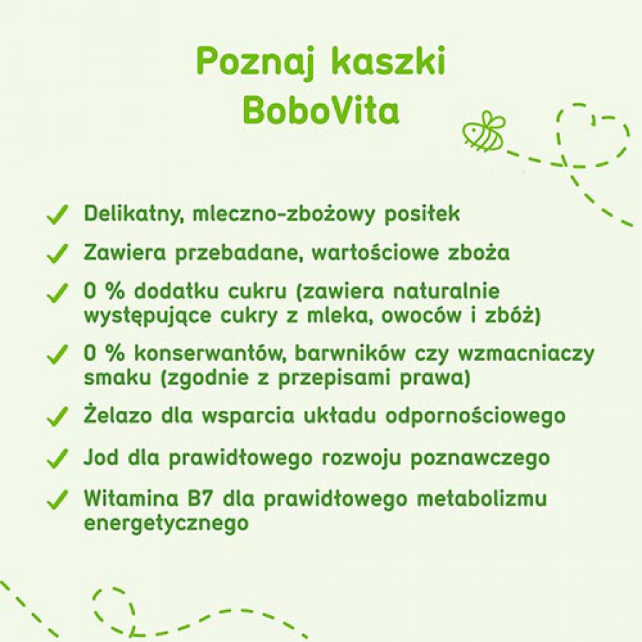 Miniaturka artykułu - #1 BoboVita Porcja zb&oacute;ż Kaszka mleczna kukurydziano- ryżowa banan - 210 g (29508)