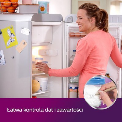 Zdjęcie produktu - 3 AVENT Pojemniki na pokarm SCF618/10 - 10 pojemnik&oacute;w
