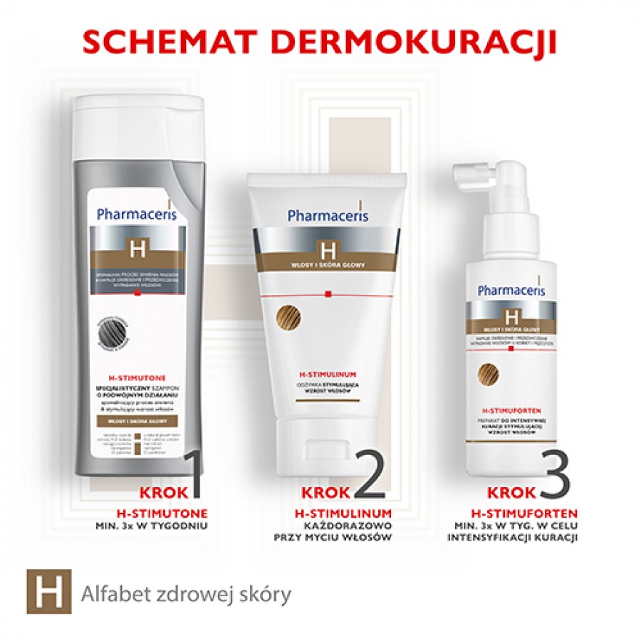 Zdjęcie produktu - 4 Pharmaceris H H-STIMUTONE Szampon spowalniający proces siwienia & stymulujący wzrost włos&oacute;w, 250 ml