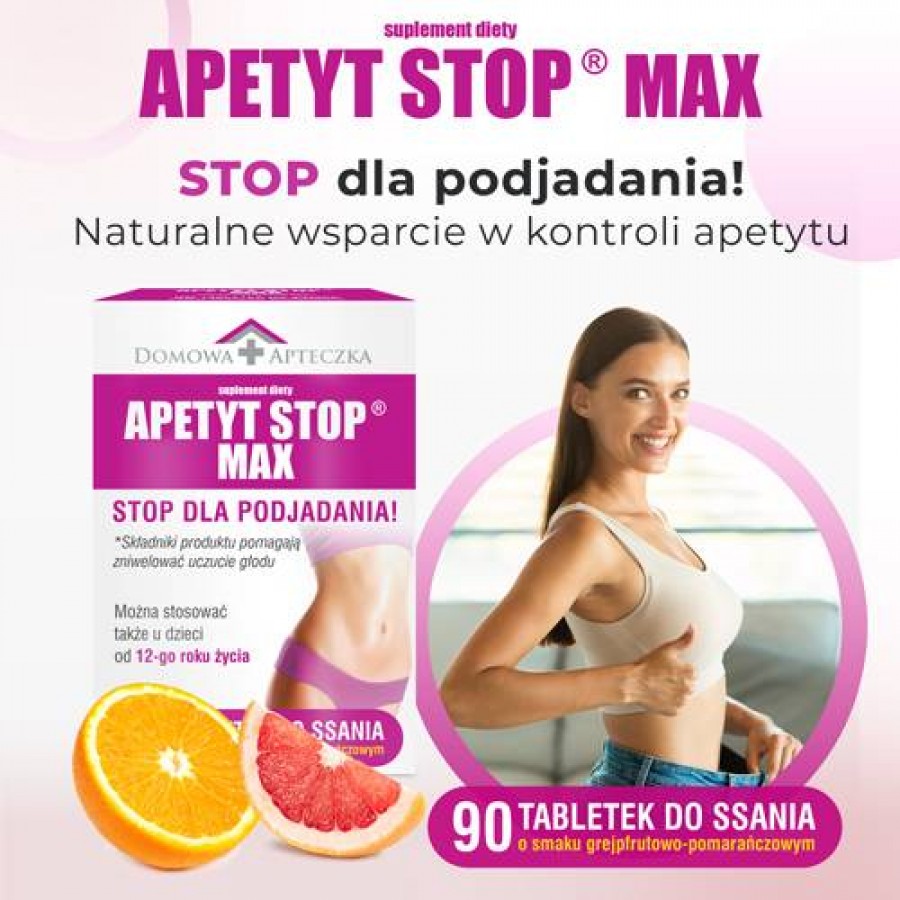 Miniaturka artykułu - #0 DOMOWA APTECZKA Apetyt Stop Max, 90 tabletek