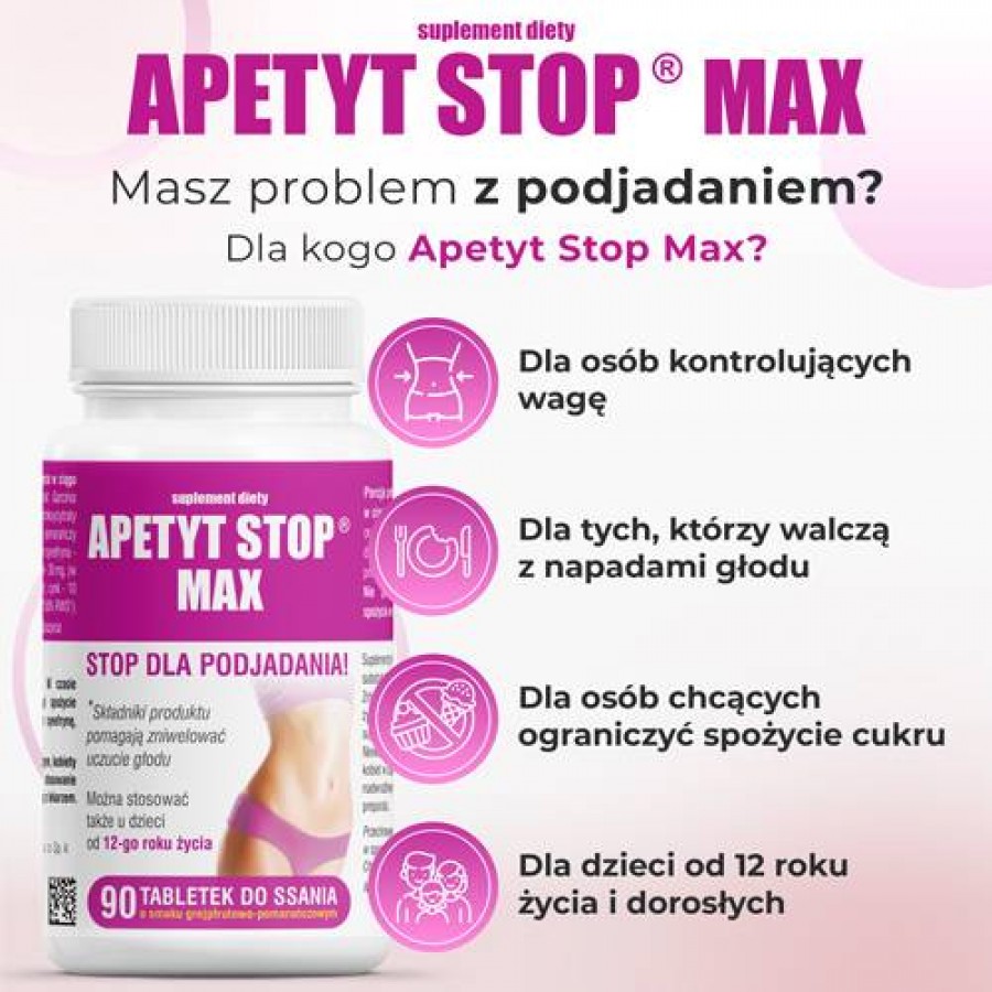 Zdjęcie produktu - 2 DOMOWA APTECZKA Apetyt Stop Max, 90 tabletek