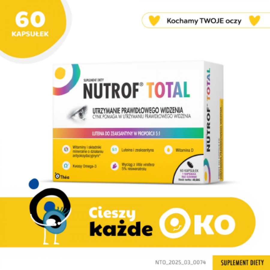 Zdjęcie produktu - 0 Nutrof Total z witaminą D3 - 60 kapsułek 