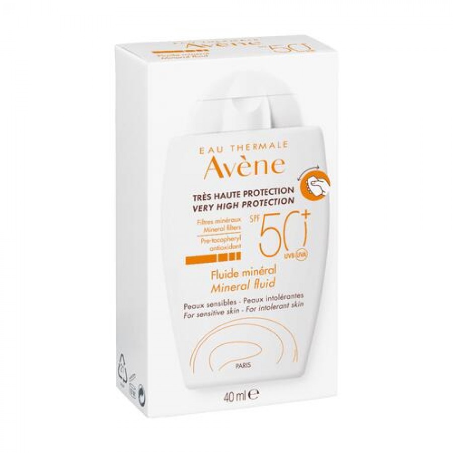 Miniaturka artykułu - #0 AVENE SUN SPF50+ fluid mineralny, 40 ml 