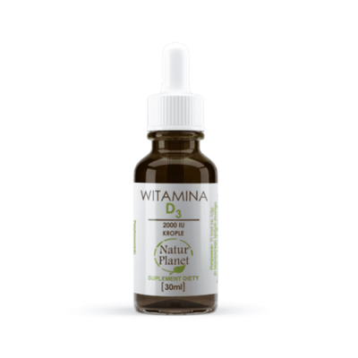 Miniaturka artykułu - #0 NaturPlanet Witamina D3 2000 Krople -30ml