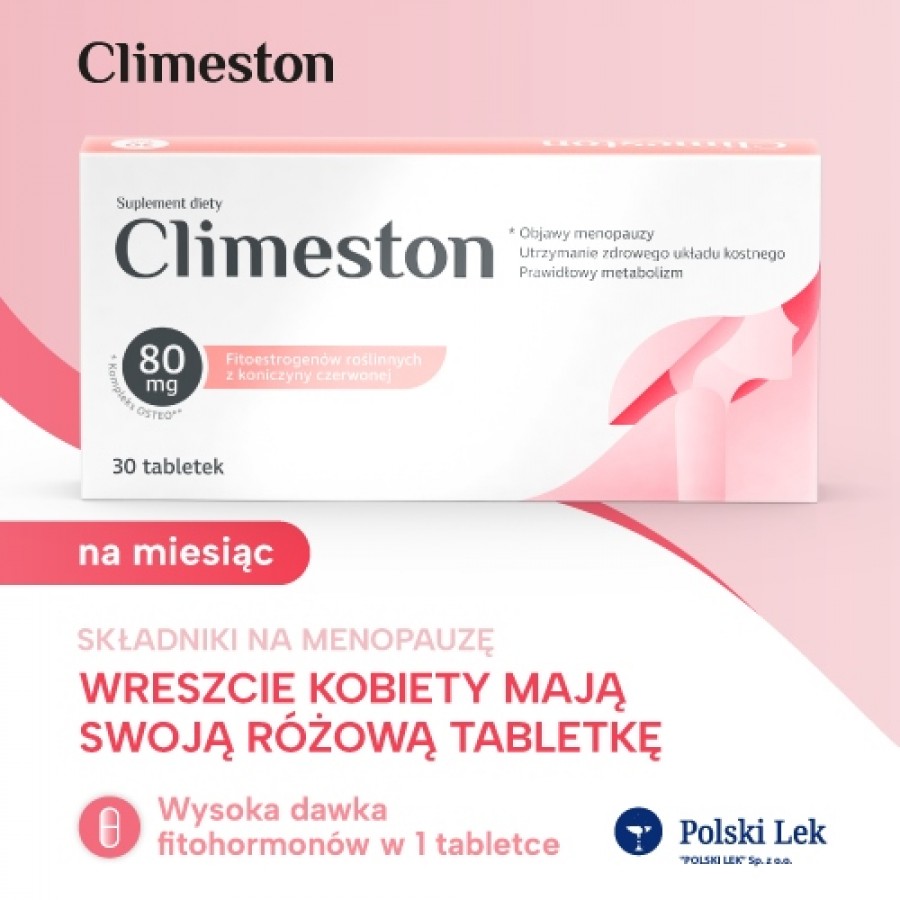 Zdjęcie produktu - 0 Climeston, 30 tabl. - suplement diety dla kobiet w okresie menopauzy