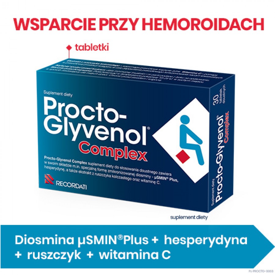Miniaturka artykułu - #0 Procto-Glyvenol Complex, 30 tabletek