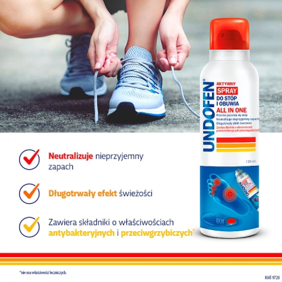 Miniaturka artykułu - #1 Undofen All in One Spray do st&oacute;p i obuwia, 150 ml