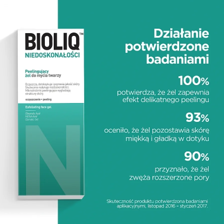 #4 – BIOLIQ NIEDOSKONAŁOŚCI Peelingujący żel do mycia twarzy, 125ml
