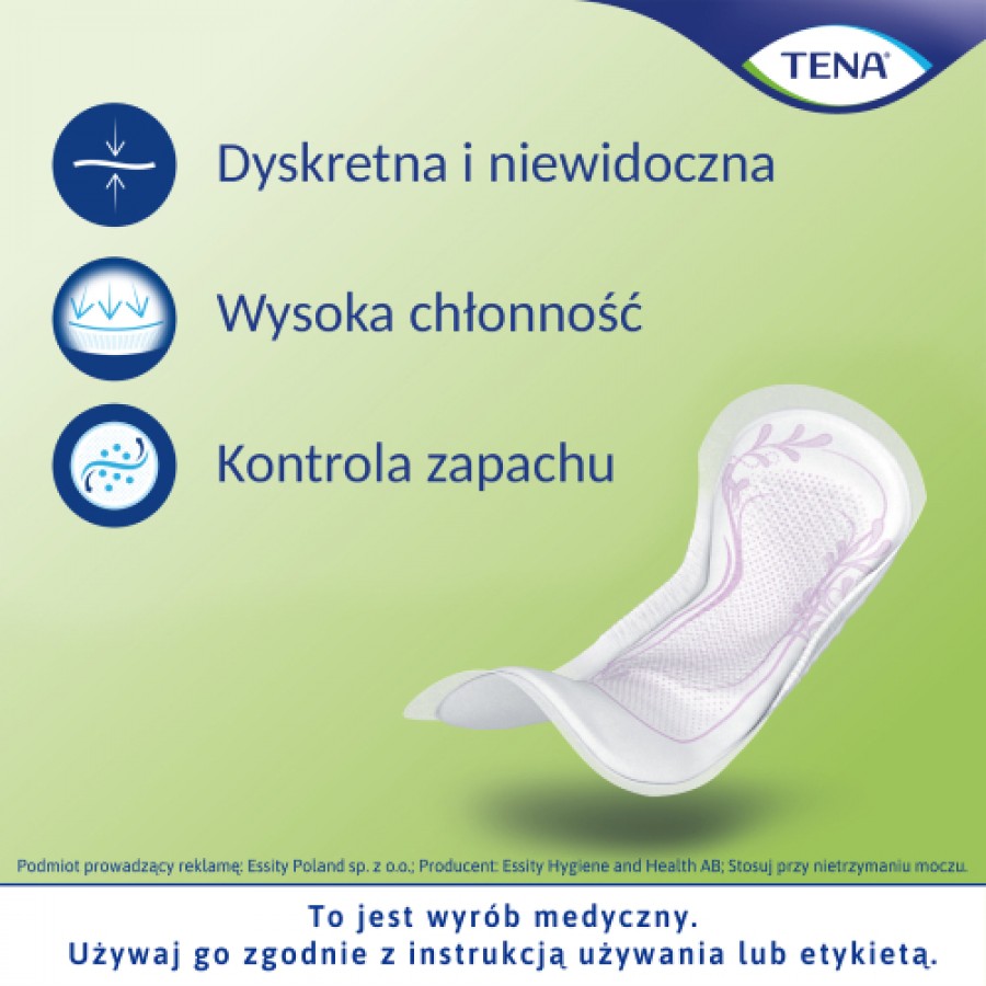 Miniaturka artykułu - #1 TENA Lady Slim Mini cienkie i dyskretne podpaski na lekkie nietrzymanie moczu, 20 szt.