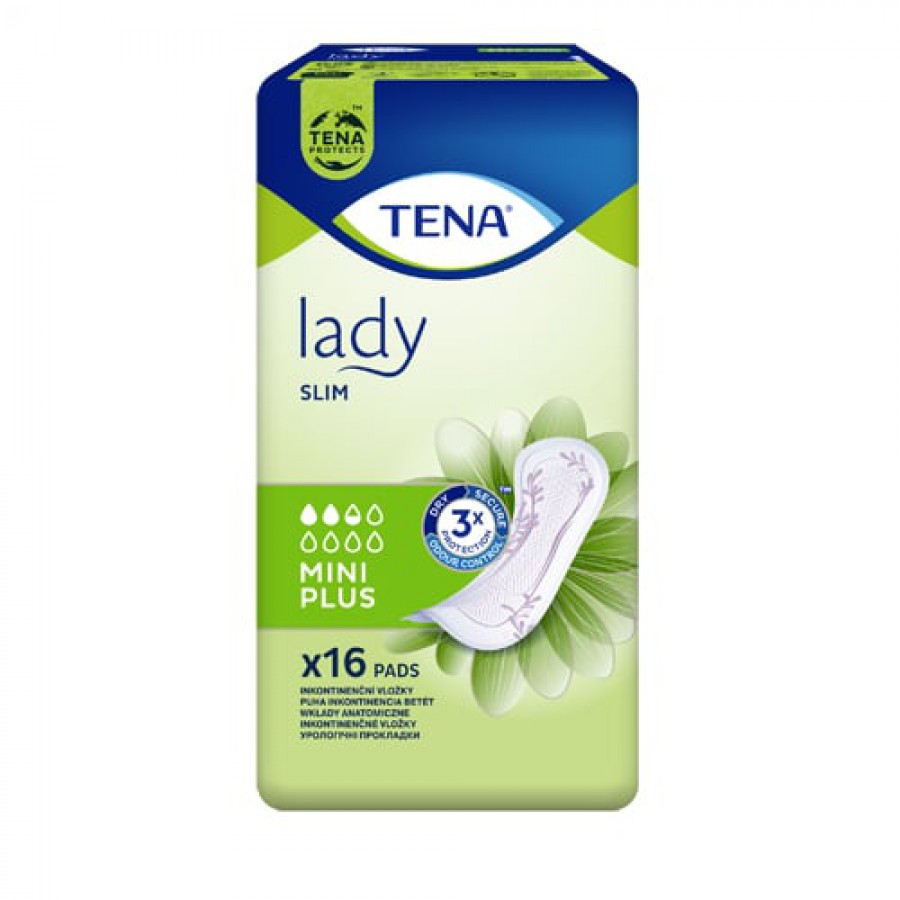 Miniaturka artykułu - #0 Wkładki anatomiczne TENA Lady Slim Mini Plus Wings- 16szt.