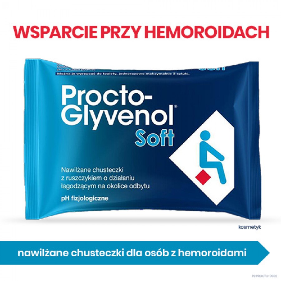 Miniaturka artykułu - #0 Chusteczki nawilżane Procto-Glyvenol Soft- 30szt.