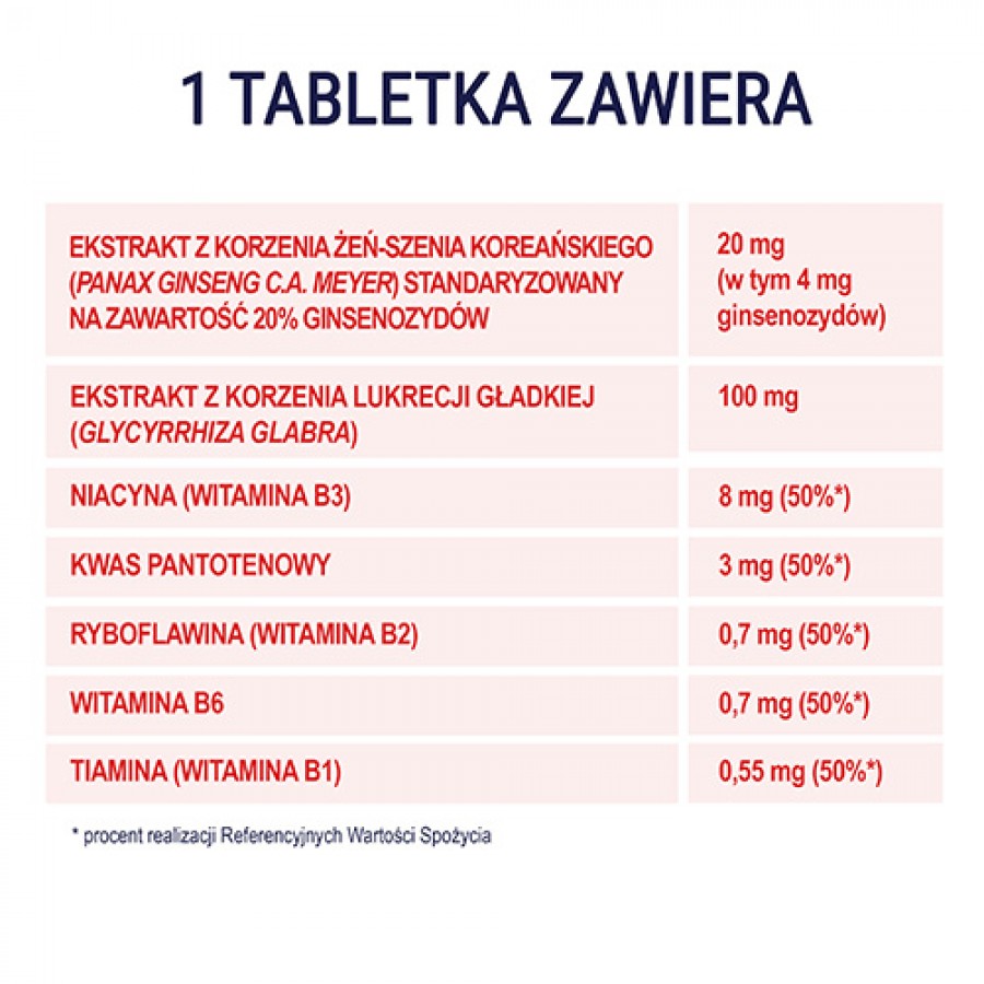 Zdjęcie produktu - 3 Żeń-szeń Naturell- 60tabl. 