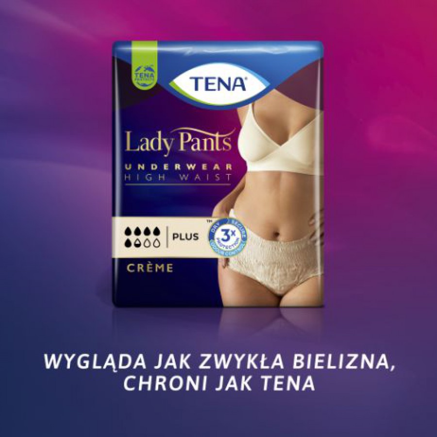 Miniaturka artykułu - #1 TENA Lady Pants Plus L 95-130 cm  Creme, 30 szt - bielizna chłonna