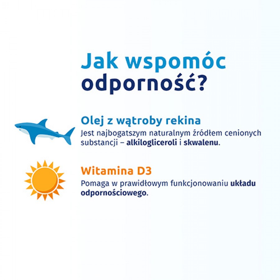 Miniaturka artykułu - #1 Iskial Immuno Max, 120 kaps. - z olejem z wątroby rekina i witaminą D