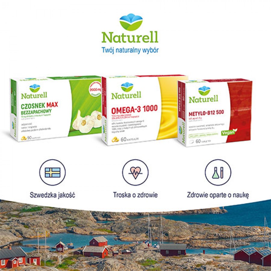 Zdjęcie produktu - 6 NATURELL Silica Biotyna Max - 60 tabletek