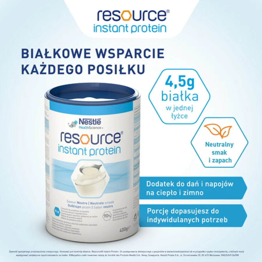 #0 – RESOURCE Instant Protein proszek, 400 g