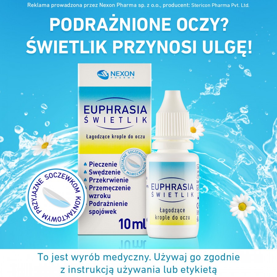 Zdjęcie produktu - 1 Euphrasia Świetlik Łagodzące krople do oczu, 10 ml