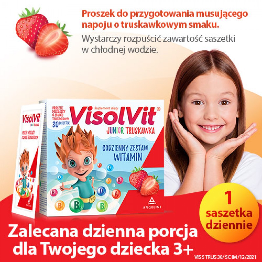 Zdjęcie produktu - 4 Visolvit Junior Truskawka- 30sasz.