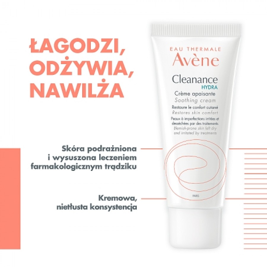 Zdjęcie produktu - 0 AVENE CLEANANCE HYDRA Krem łagodzący, 40ml
