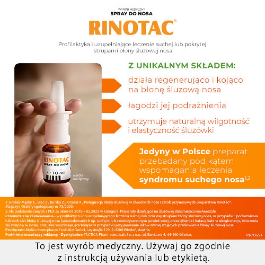 Zdjęcie produktu - 2 RINOTAC Spray do nosa, 10 ml