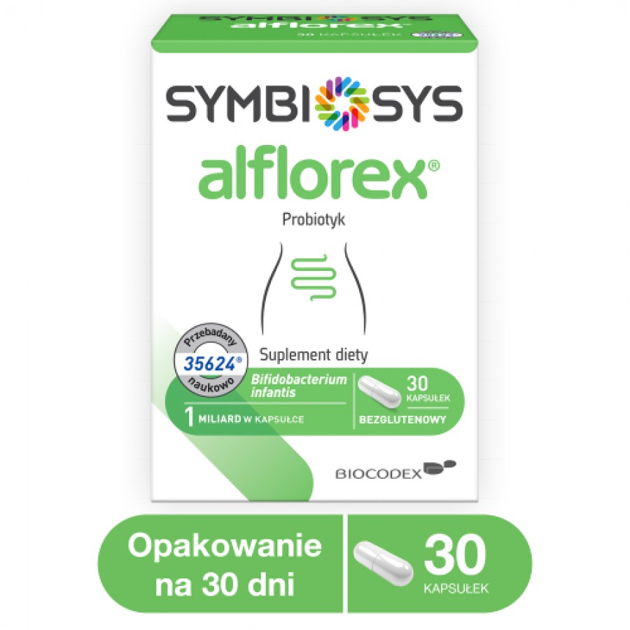 Miniaturka artykułu - #0 SYMBIOSYS Alflorex Probiotyk, 30kaps.